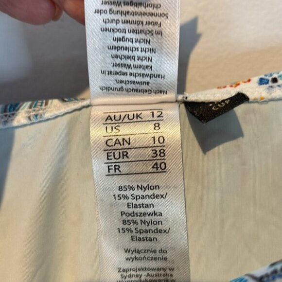 Nip Tuck Amanda Paisley one-piece bathing suit/swim suit size US 8 - Picture 9 of 12